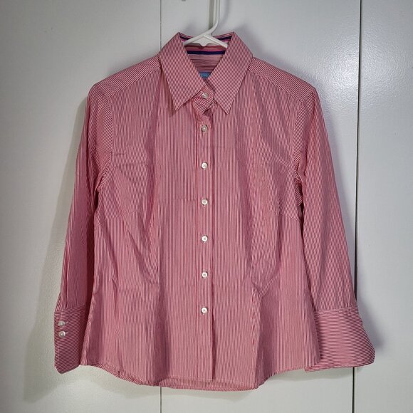J. McLaughlin Tops - J. McLaughlin Women's SZ 6 Striped Button up Blouse Shirt